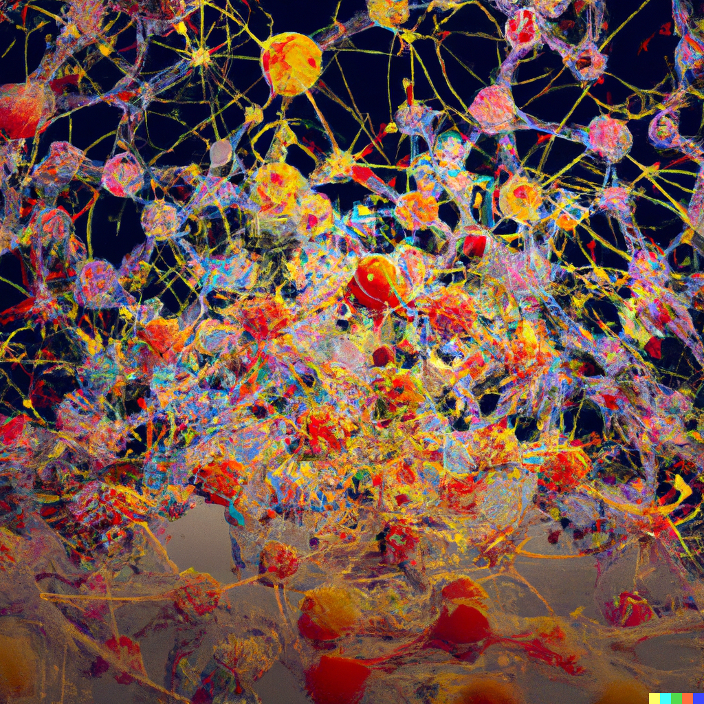 Image évoquant un réseau neuronal créée par DALL-E 2